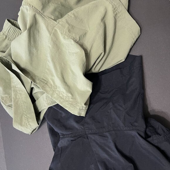 Lot of 2 Columbia XL Nylon Cargo Swim Shorts In Black & Olive Green - Picture 4 of 11